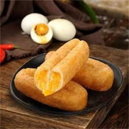 Fried Dough Sticks w/ Salted Egg Yolk (4pcs) 鹹蛋黄炸油條 (4pcs)